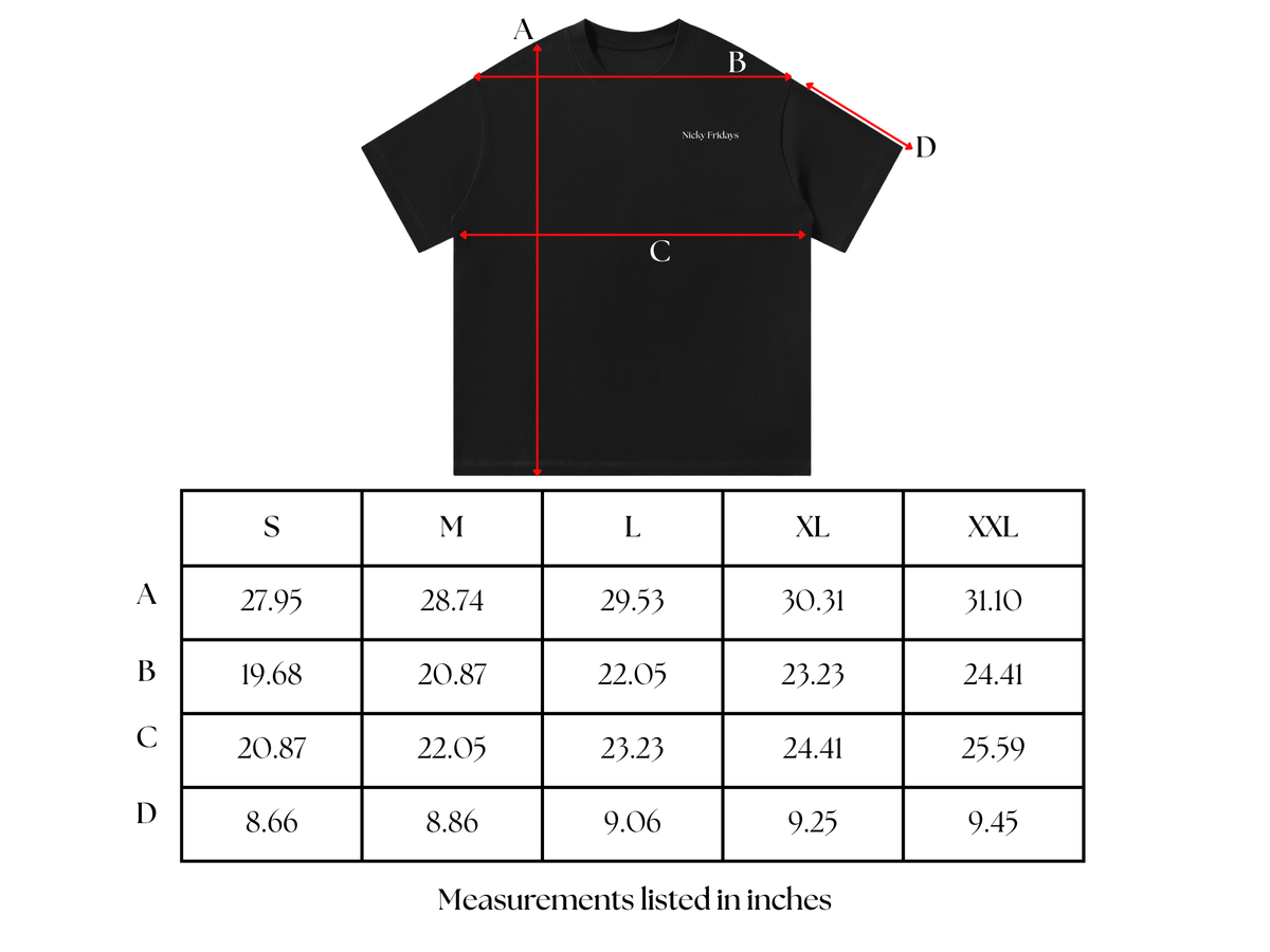 Made For Fridays Match Tee - Black