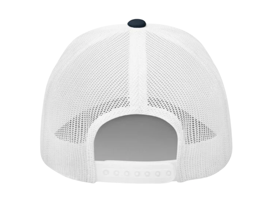 Signature Logo Trucker Hat - Navy/White
