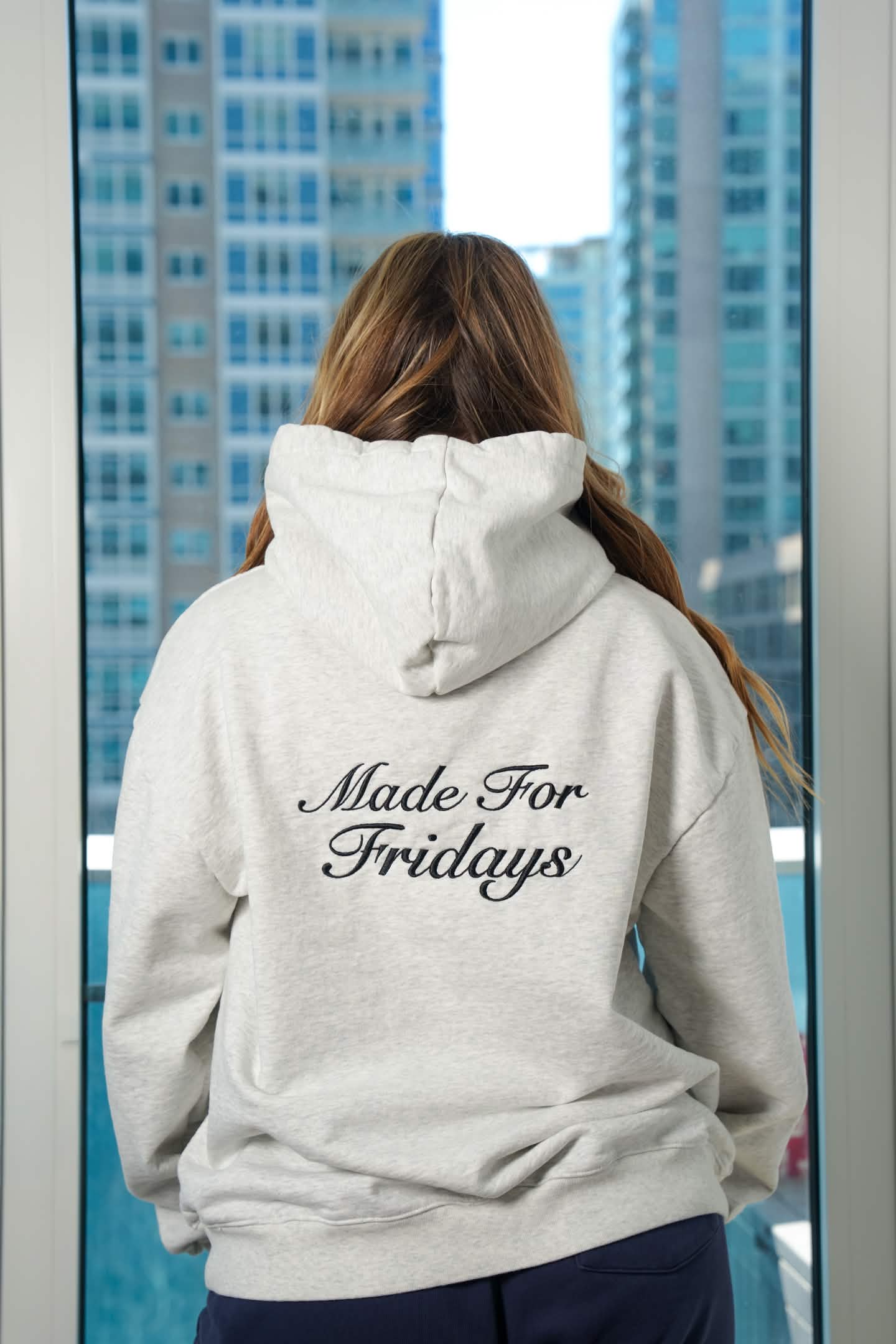 Made For Fridays Hoodie - Heather Grey/Black