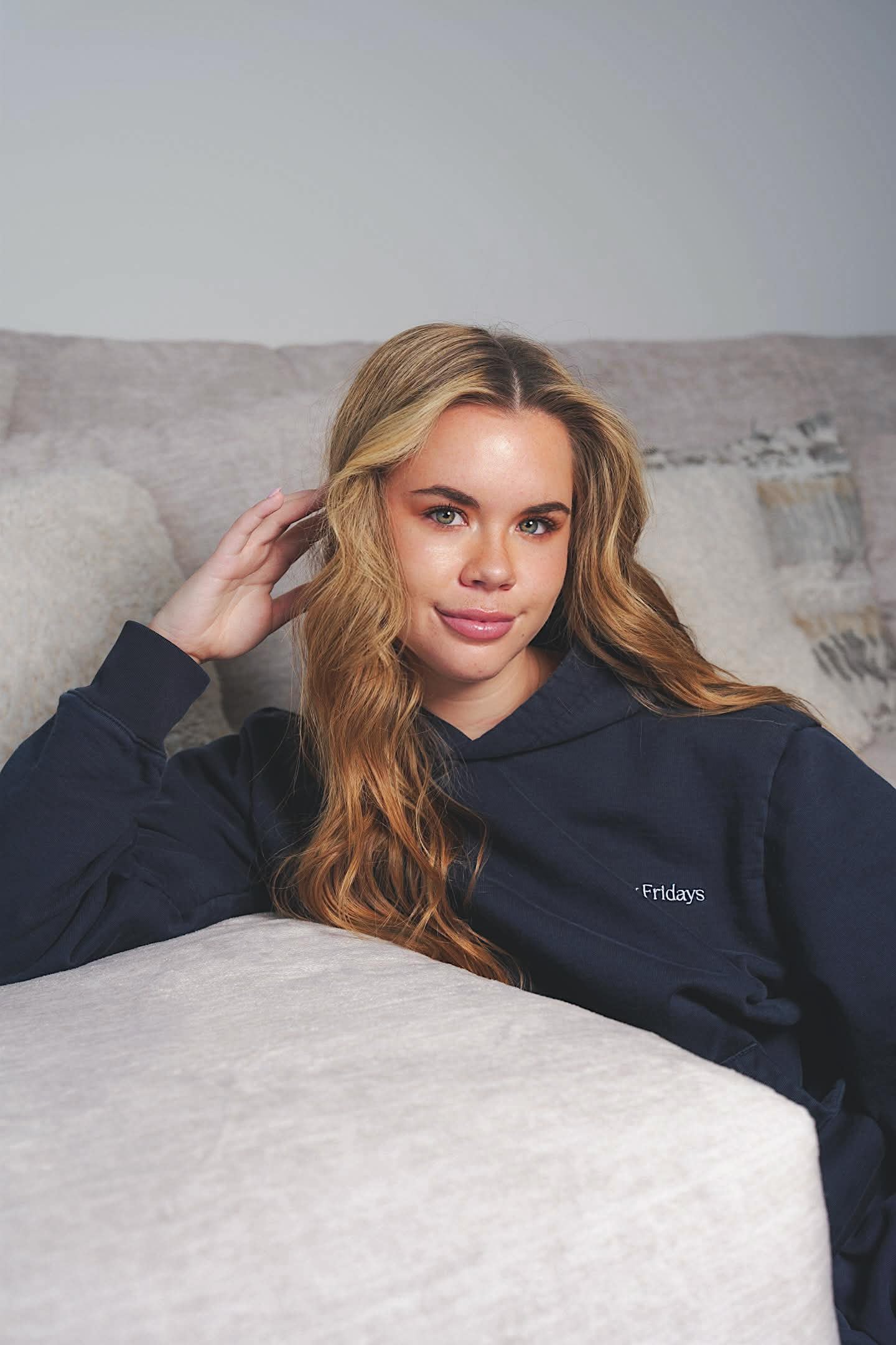 Made For Fridays Hoodie - Navy/White