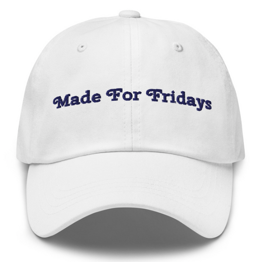 Made For Fridays Dad Hat - White/Purple