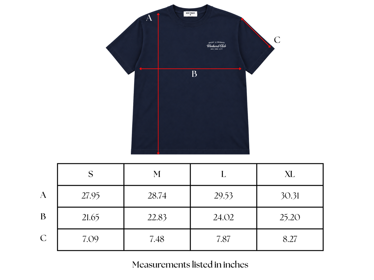 Weekend Club Tee - Navy/White