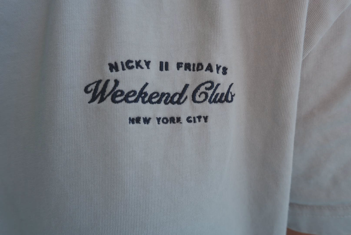Weekend Club Tee - Light Blue/Navy