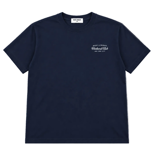 Weekend Club Tee - Navy/White