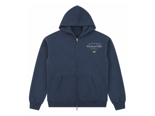 Weekend Club Zip Hoodie - Navy